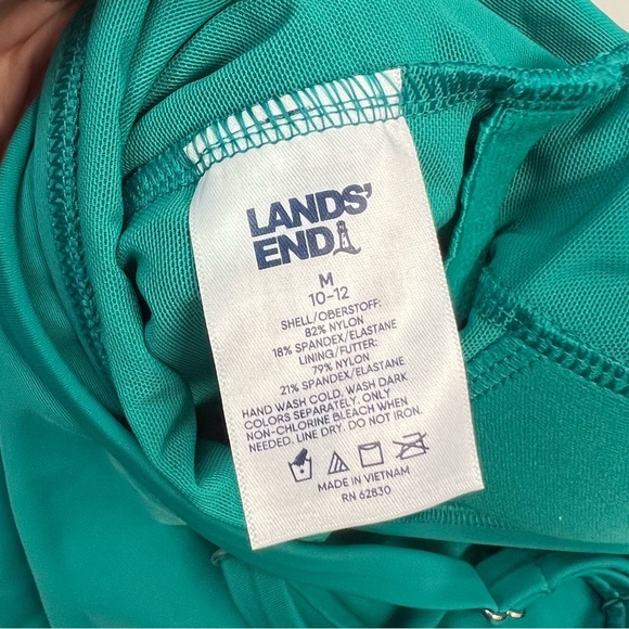 Lands' End Teal Women Swim One Piece - Picture 7 of 7
